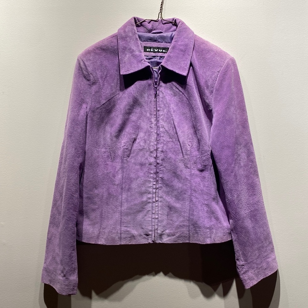Vintage purple suede jacket